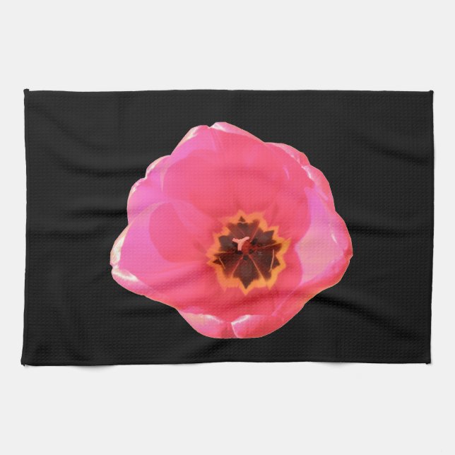 Pink Tulip Kitchen Towel (Horizontal)