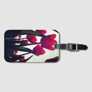 Pink Tulip Luggage Tag
