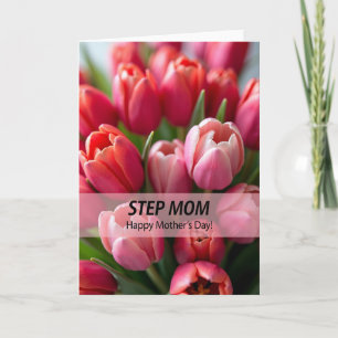 Pink Tulip Moms Day Love Card