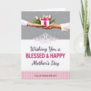 Pink Tulip Mothers Day Card