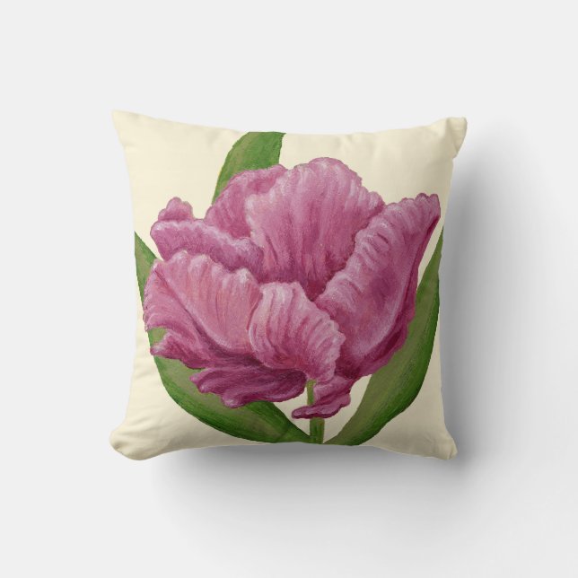Pink Tulip pillow (Front)