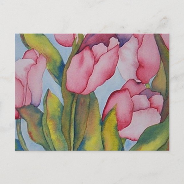 Pink Tulip Postcard (Front)