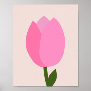 Pink Tulip Poster