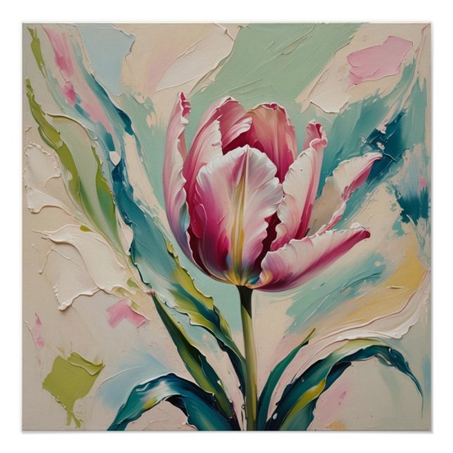 pink tulip poster (Front)