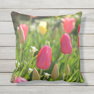 pink tulip throwpillow