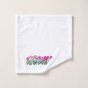 Pink Tulip Towel Set