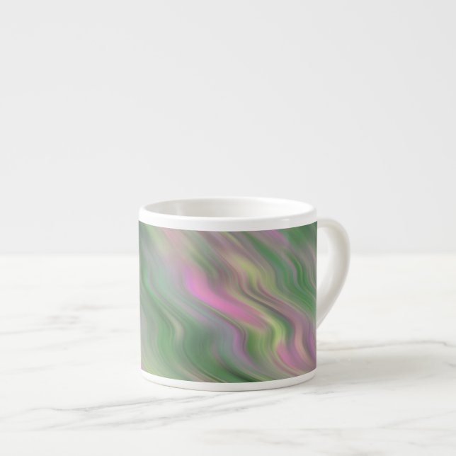 Pink Tulip Wavy Texture Espresso Cup (Front Right)