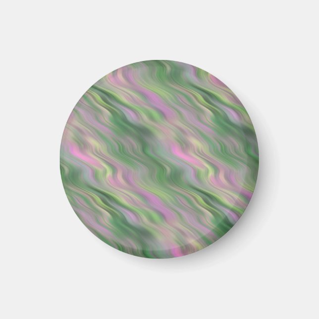 Pink Tulip Wavy Texture Magnet (Front)