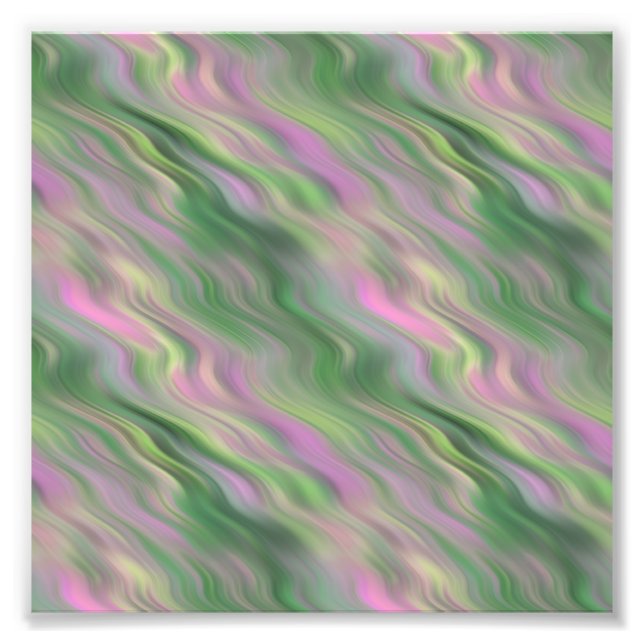 Pink Tulip Wavy Texture Photo Print (Front)