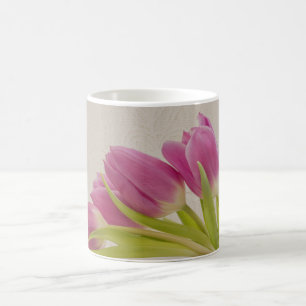 Pink Tulips And Lace Coffee Mug