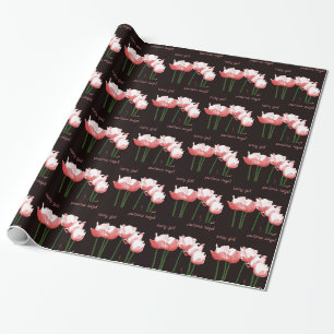 Pink Tulips BABY GIRL Wrapping Paper