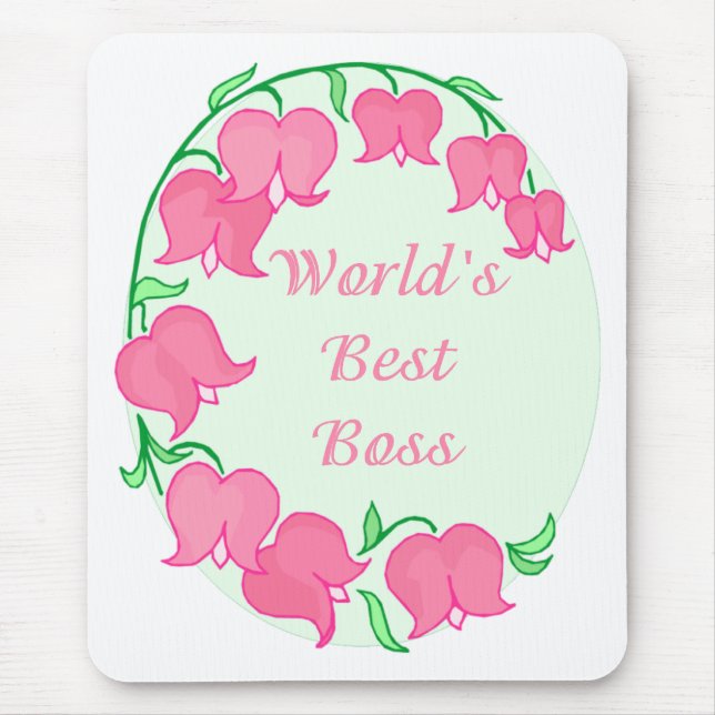 Pink Tulips Boss Mouse Pad (Front)