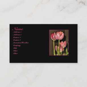 Pink tulips buisness card
