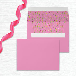 Pink Tulips & Butterflies Bridal Shower Envelope
