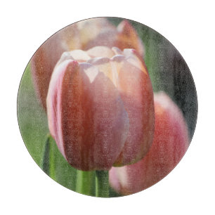 Pink Tulips Cutting Board