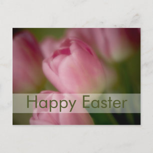 Pink Tulips • Easter Postcard