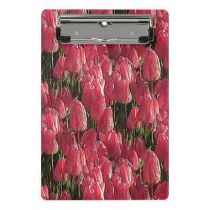 Pink Tulips Floral Mini Clipboard