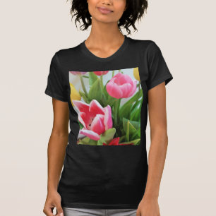 Pink Tulips, Floral Spring Bouquet, Flowers T-Shirt