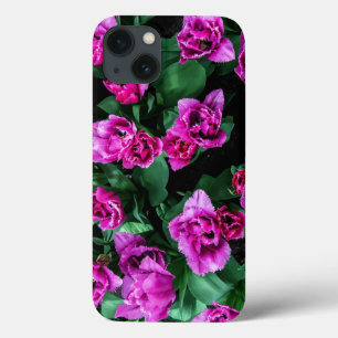 Pink tulips flowers iPhone 13 case