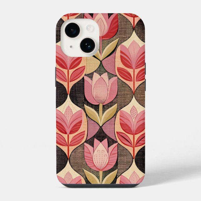 Pink Tulips iPhone Case (Back)