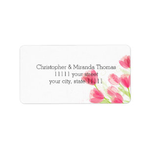 Pink Tulips Label