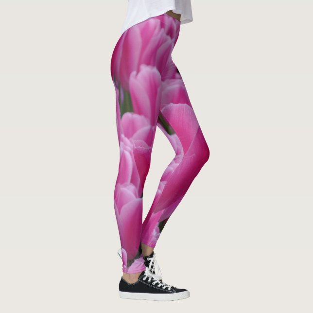 Pink Tulips Leggings (Right)