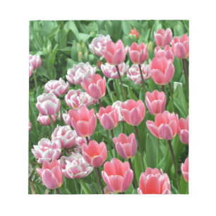 pink tulips notepad