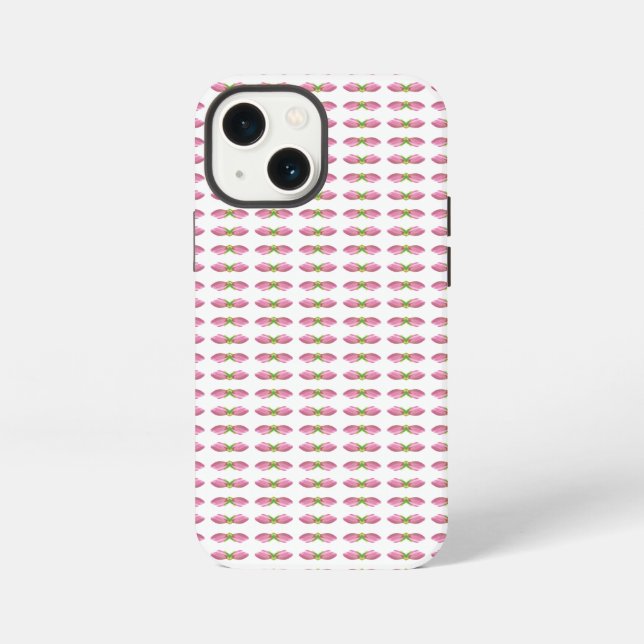 Pink tulips pattern iPhone case (Back)