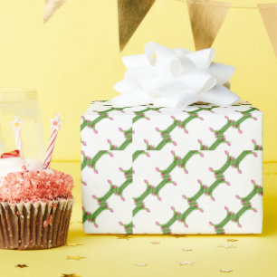Pink tulips pattern wrapping paper