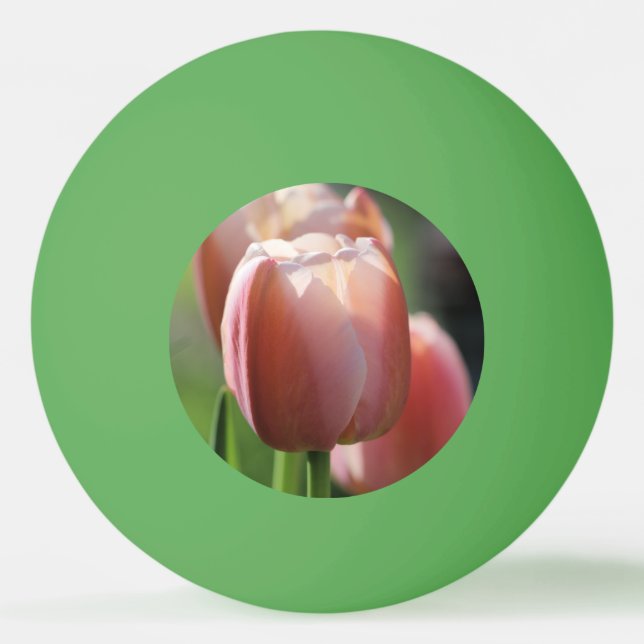 Pink Tulips  Ping Pong Ball (Front)