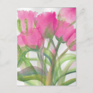 Pink Tulips Postcard