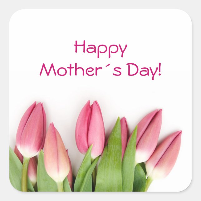 Pink tulips sticker (Front)