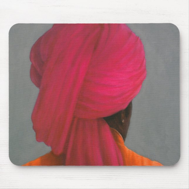 Pink Turban Mouse Pad (Front)