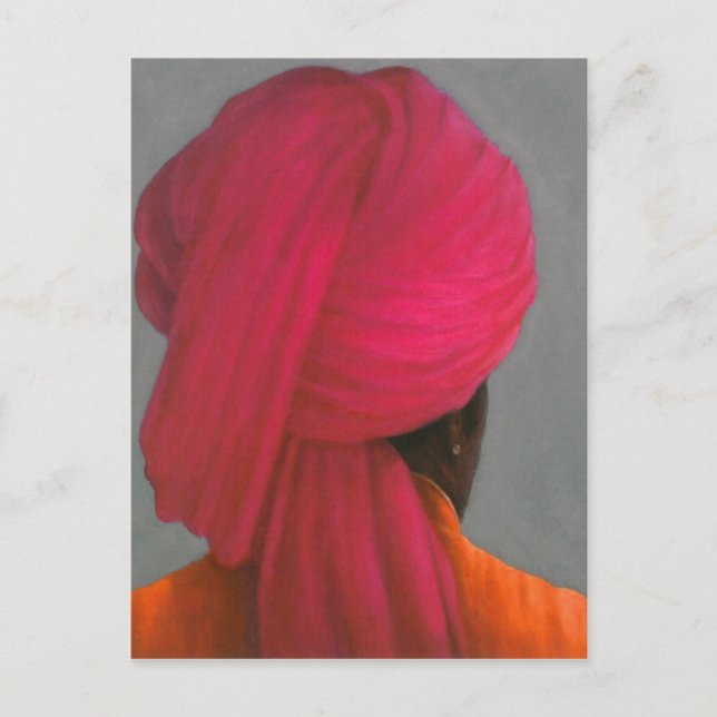 Pink Turban Postcard (Front)