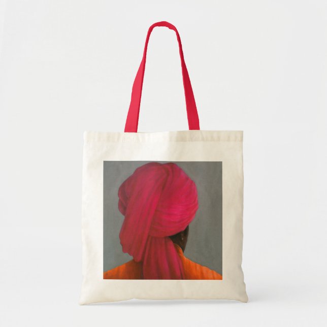 Pink Turban Tote Bag (Front)