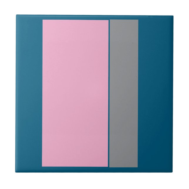 Pink Turquoise  CottonCandy  Ceramic Tile (Front)