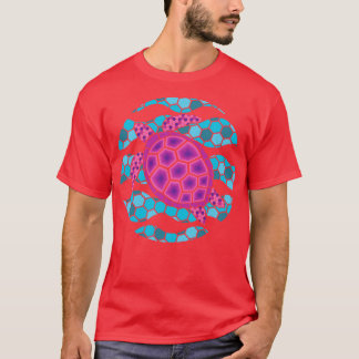 Pink Turtle Illustration T-Shirt