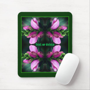 Pink Turtlehead Flower Close Up Personalised Mouse Pad