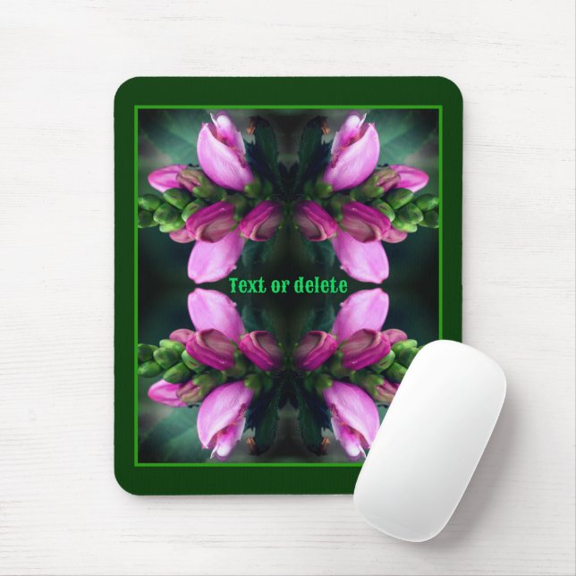 Pink Turtlehead Flower Close Up Personalised Mouse Pad (With Mouse)