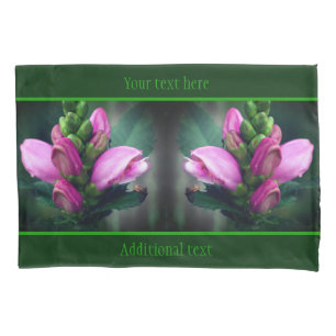 Pink Turtlehead Flower Close Up Personalised Pillowcase