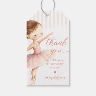 Pink Tutu Ballerina Ballet Dancer Girl Birthday Gift Tags