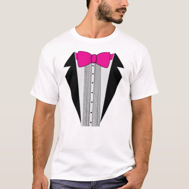 Pink Tuxedo Style Shirt (Front)