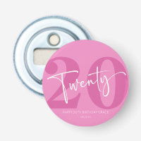 Pink Twenty 20th Twentieth Birthday Party Gift