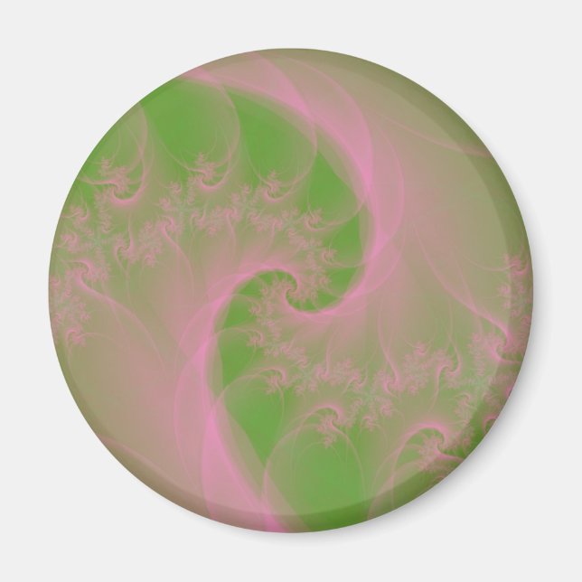 Pink Twist on Green Magnet (Front)