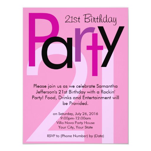 Zazzle 21St Birthday Invitations 9