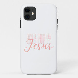 Pink Typography Sold Out To Jesus White iPhone 11 Case