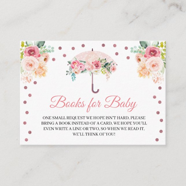 Pink Umbrella Books for Baby Enclosure Card (Front)