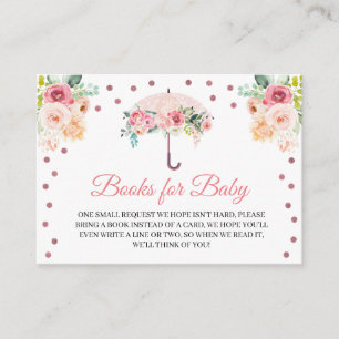 Pink Umbrella Books for Baby Enclosure Card
