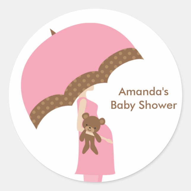 Pink Umbrella Stickers (Front)