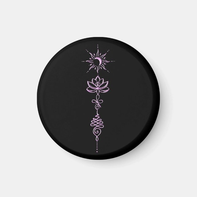 Pink Unalome Group Magnet (Front)